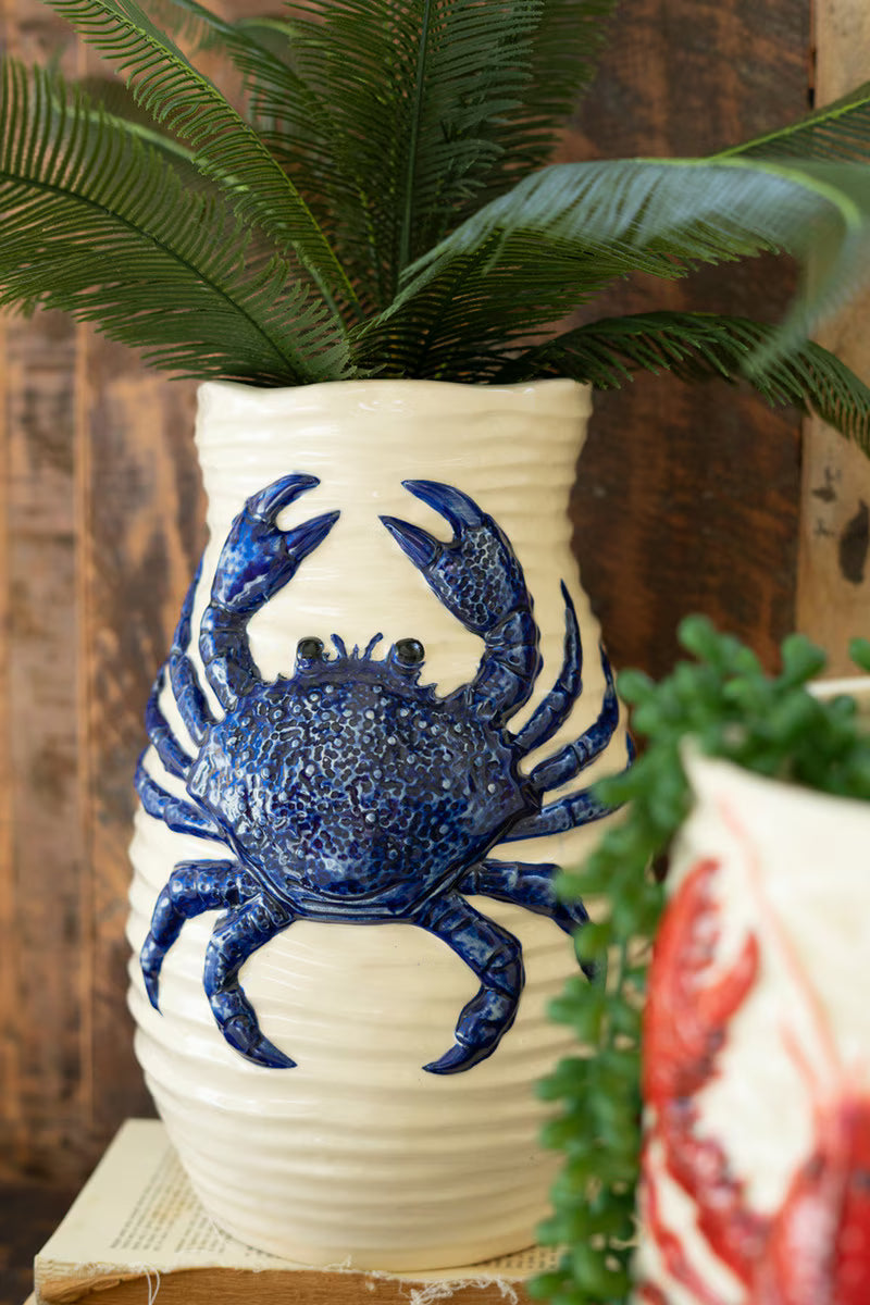 Ceramic Crab Vase By Kalalou