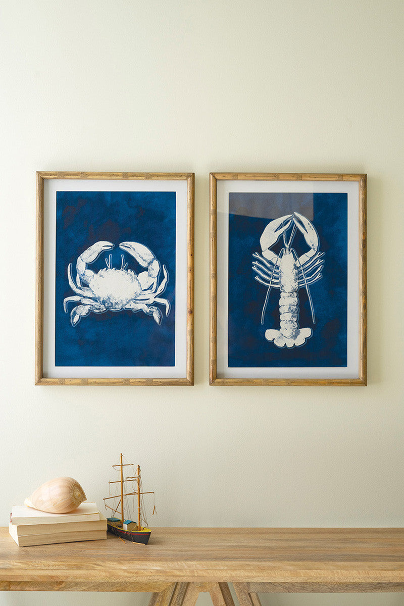 Set Of Two Crustation Prints Under Glass By Kalalou | Wall Painting | Modishstore - 4