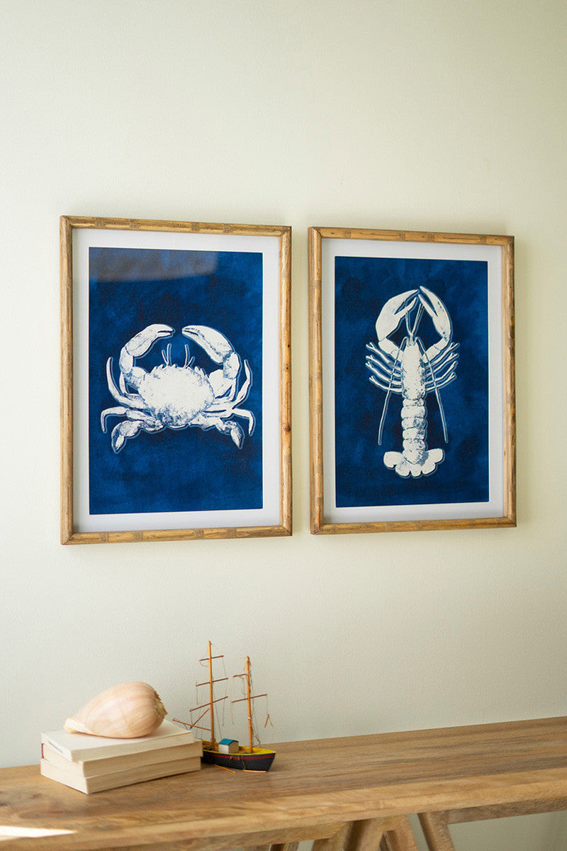 Set Of Two Crustation Prints Under Glass By Kalalou | Wall Painting | Modishstore - 3