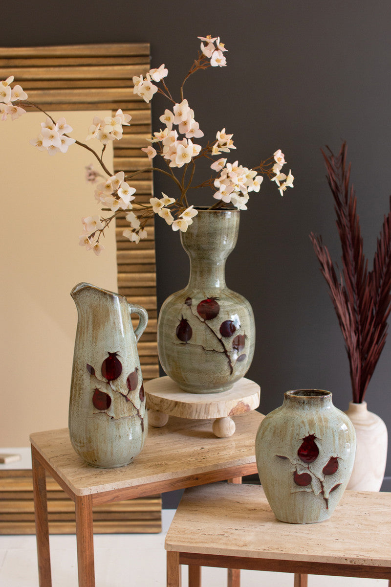 Ceramic Urn - Strawberry Design By Kalalou | Vases | Modishstore - 3