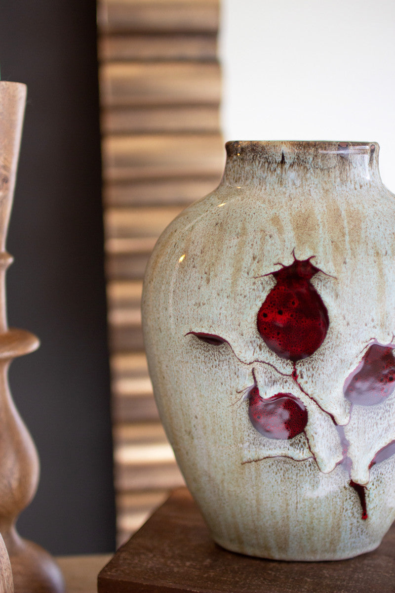 Ceramic Urn - Strawberry Design By Kalalou | Vases | Modishstore - 2