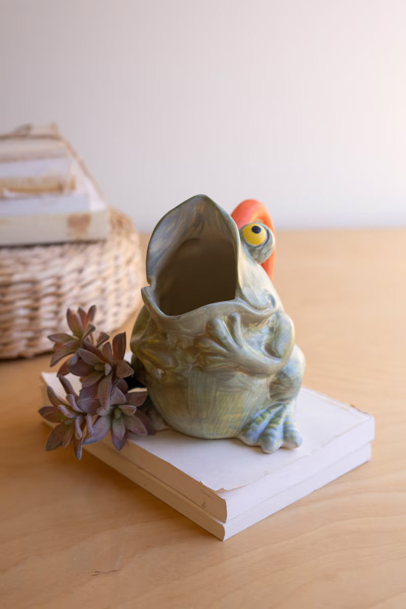 Ceramic Pitcher - Frog By Kalalou