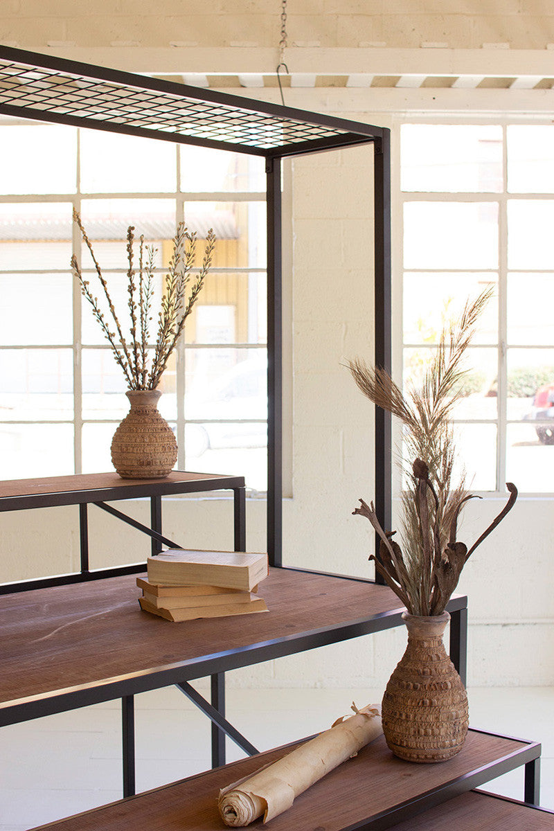 Metal And Wood Display Risers Set Of 4 By Kalalou | Benches | Modishstore - 5