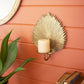 Antique Brass Palm Leaf Candle Sconce (Min 2) By Kalalou | Wall Decor | Modishstore - 2