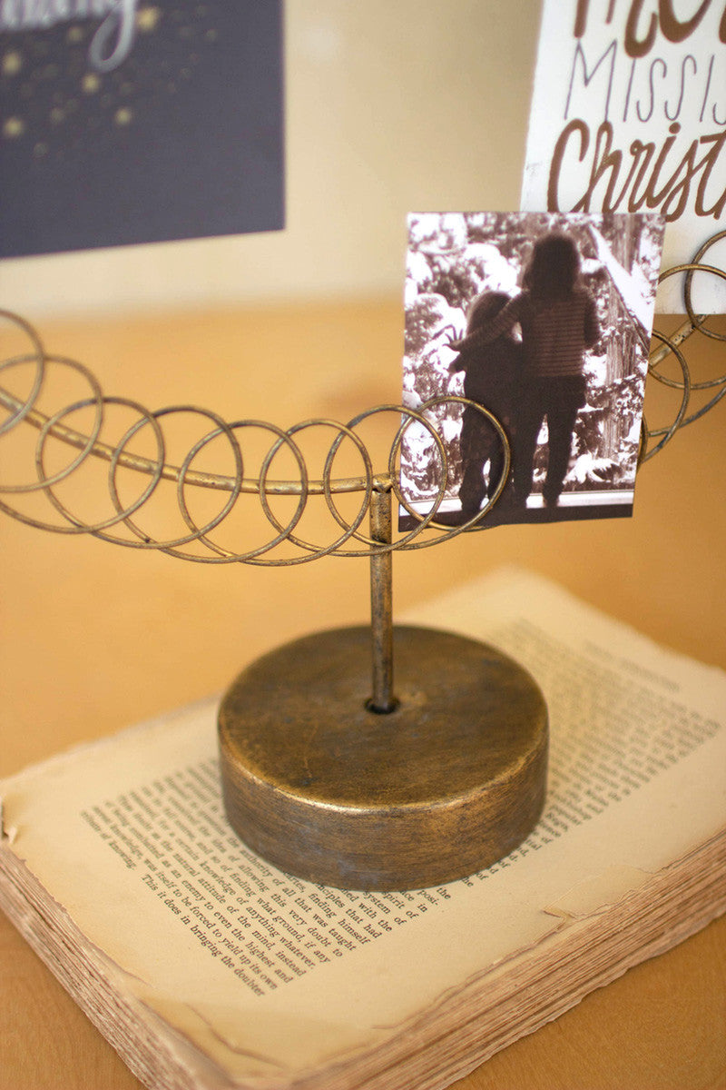 Round Wire Christmas Card Holder On A Stand (Min 2) By Kalalou | Holiday | Modishstore - 3