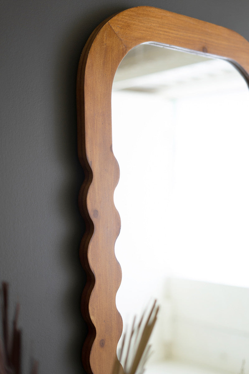 Natural Wood Framed Full Length Mirror By Kalalou | Mirrors | Modishstore - 3
