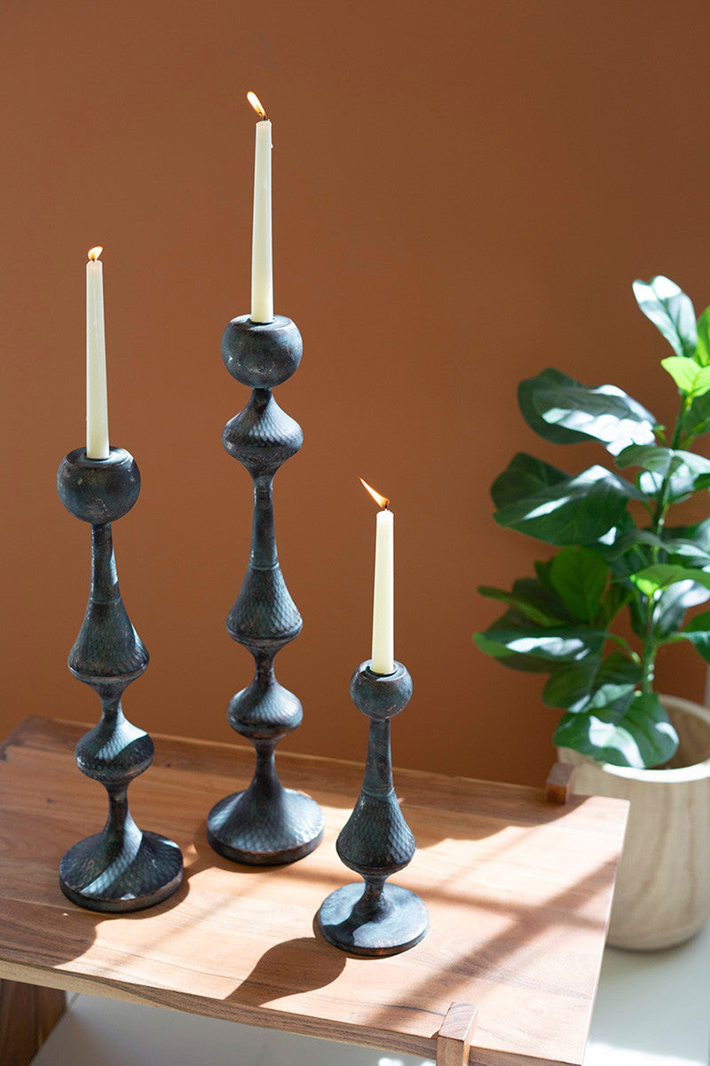 Metal Candle Towers Set Of 3 By Kalalou | Candle Holders | Modishstore - 3
