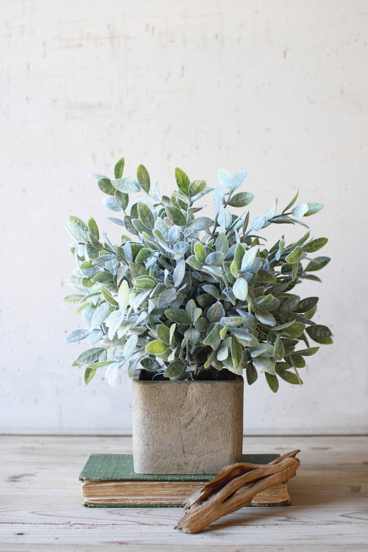 Artificial Sage Bush In A Square Pot (Min 4) By Kalalou | Botanicals | Modishstore