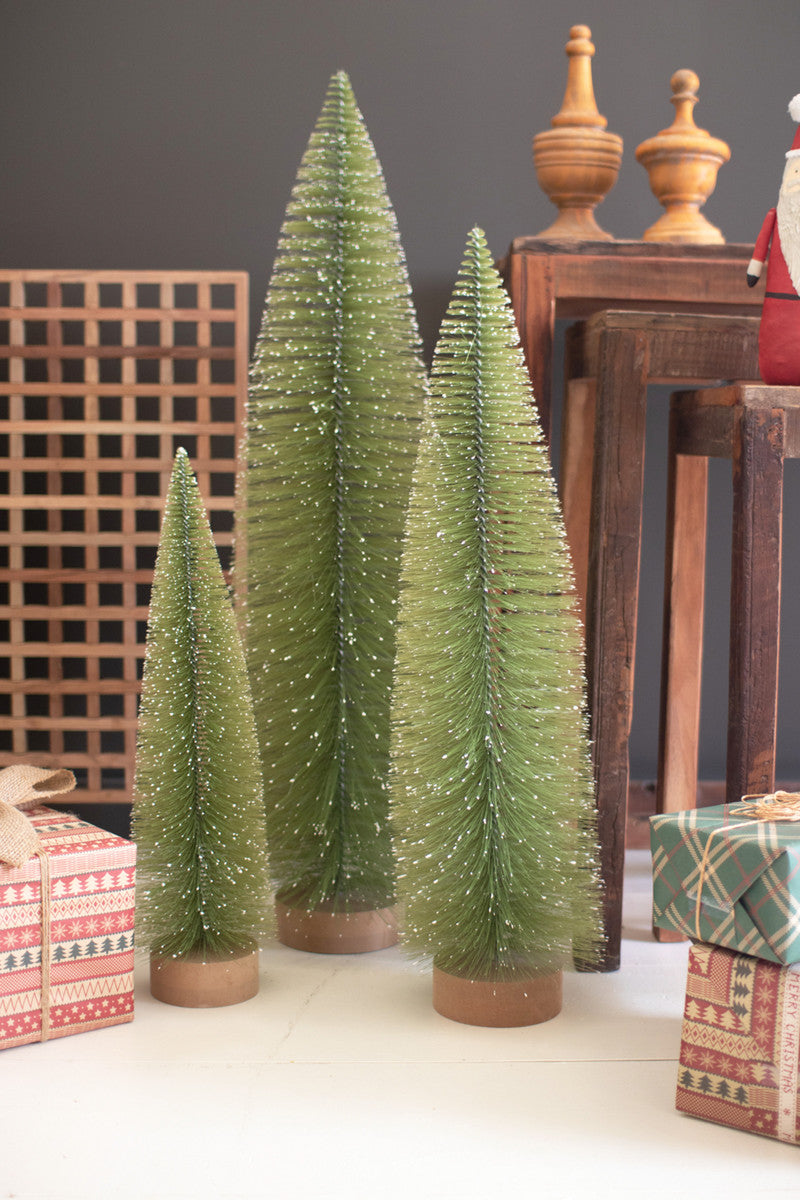Bottle Brush Christmas Trees Set Of 3 By Kalalou | Christmas Trees | Modishstore - 3
