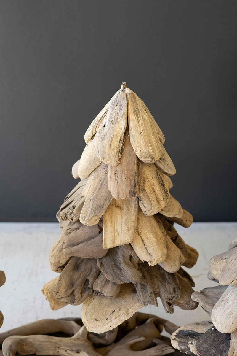 Three Driftwood Christmas Trees On A Base By Kalalou | Christmas Trees | Modishstore - 2