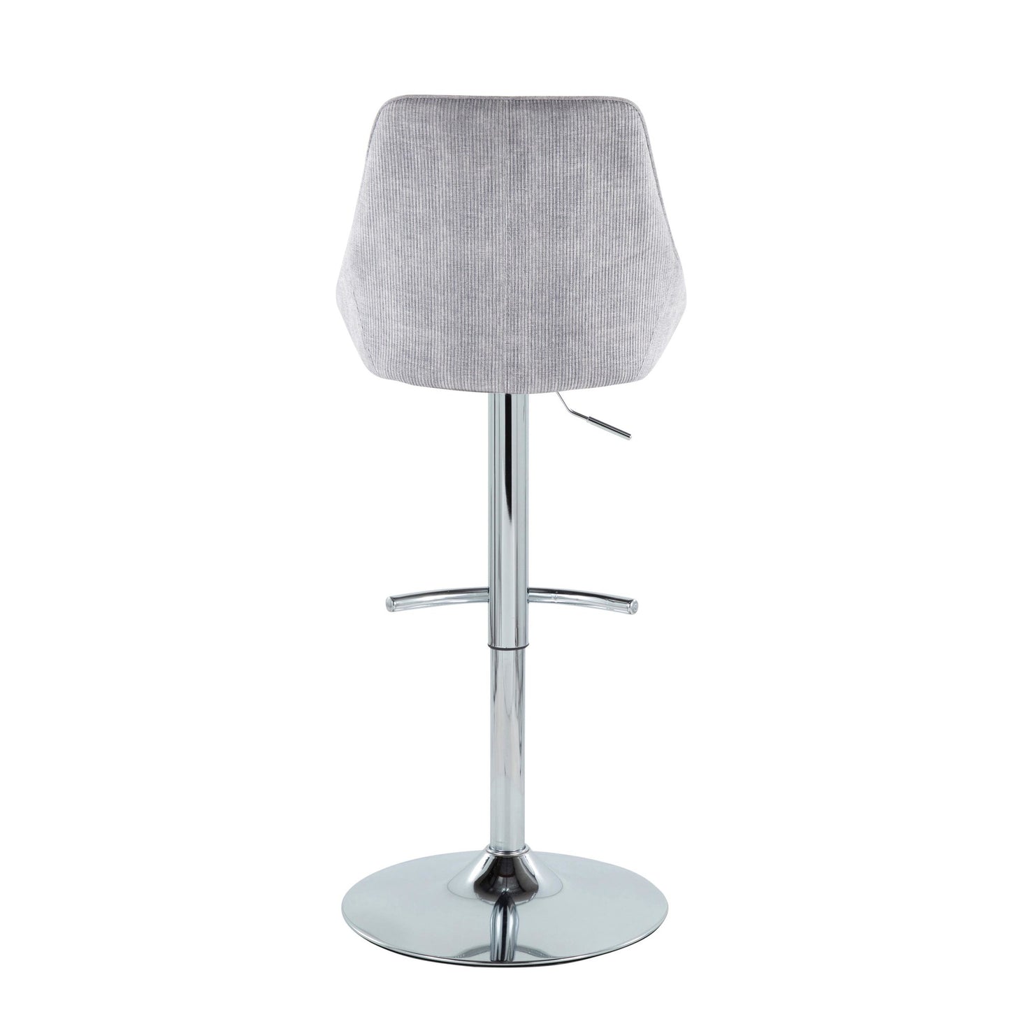 Diana Adjustable Bar Stool - Set of 2 By LumiSource - BS-DIANACOR-RT2 CHRMGY2 | Bar Stools | Modishstore - 6