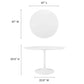 Modway Lippa 47" Round Wood Top Dining Table in White - EEI-1118