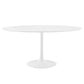 Modway Lippa 60" Round Wood Top Dining Table - White - EEI-1120
