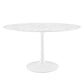 Modway Lippa 54" Oval Artificial Marble Dining Table - White - EEI-1134