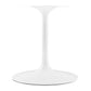 Modway Lippa 78" Oval Wood Top Dining Table in White - EEI-1657
