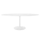 Modway Lippa 78" Oval Artificial Marble Dining Table in White - EEI-1659