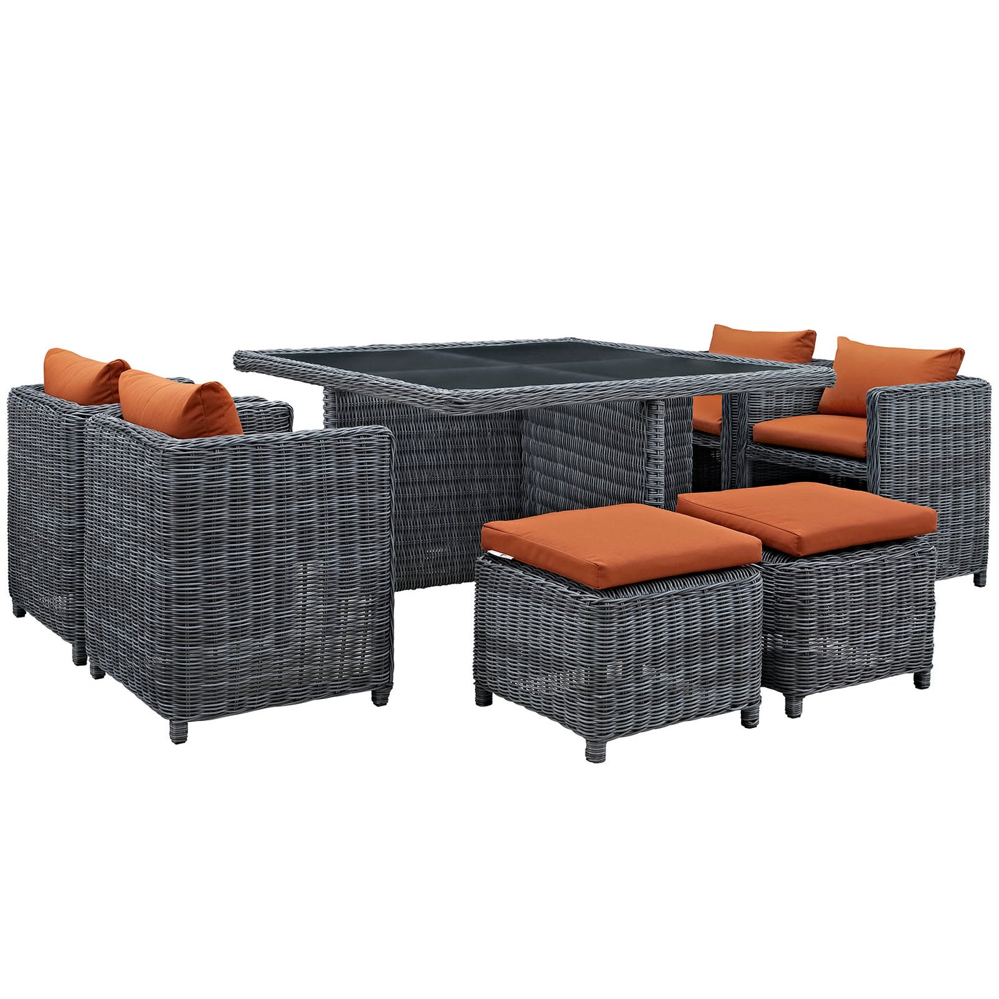 Modway Summon 9 Piece Outdoor Patio Dining Set - EEI-1947 | Outdoor Dining Sets | Modishstore - 26