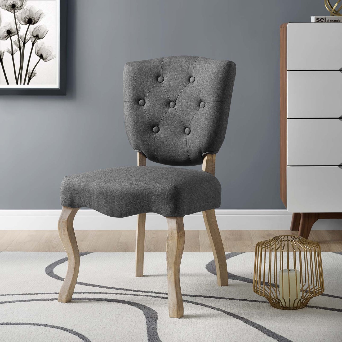 Modway Array Vintage French Upholstered Dining Side Chair - EEI-2878 | Dining Chairs | Modishstore - 20