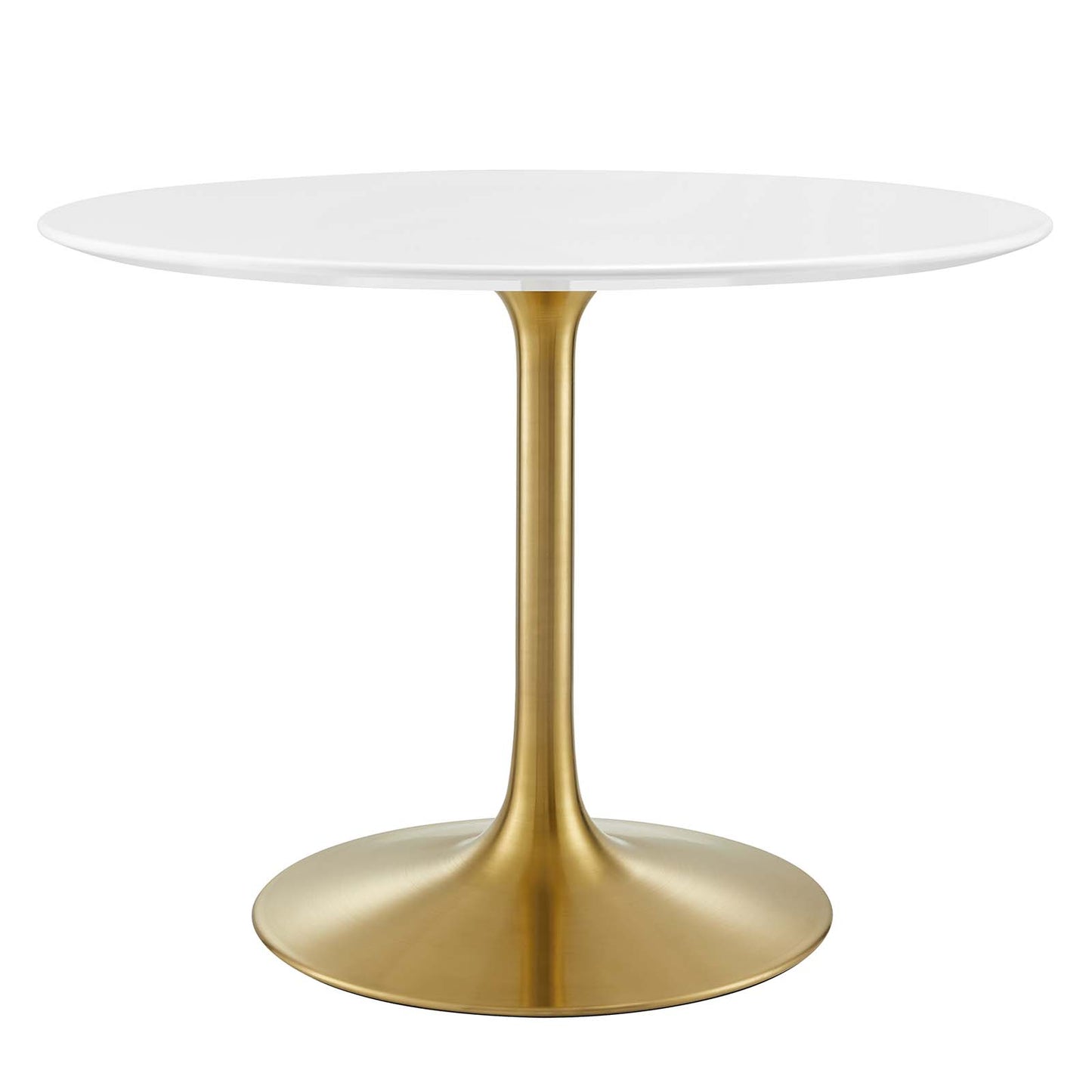 Modway Lippa 40" Round Dining Table in Gold White - EEI-3226