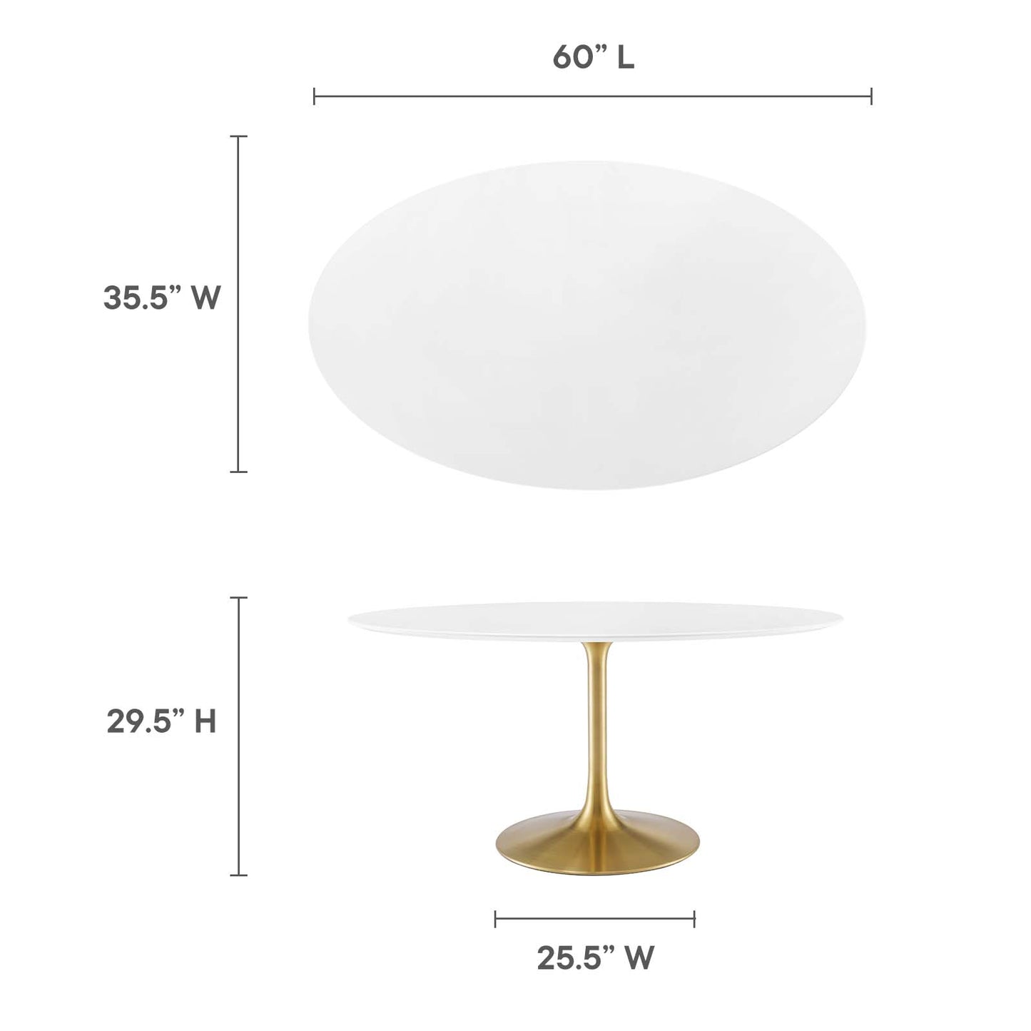Lippa 60" Oval Wood Dining Table By Modway - EEI-3254 | Dining Tables | Modishstore - 11