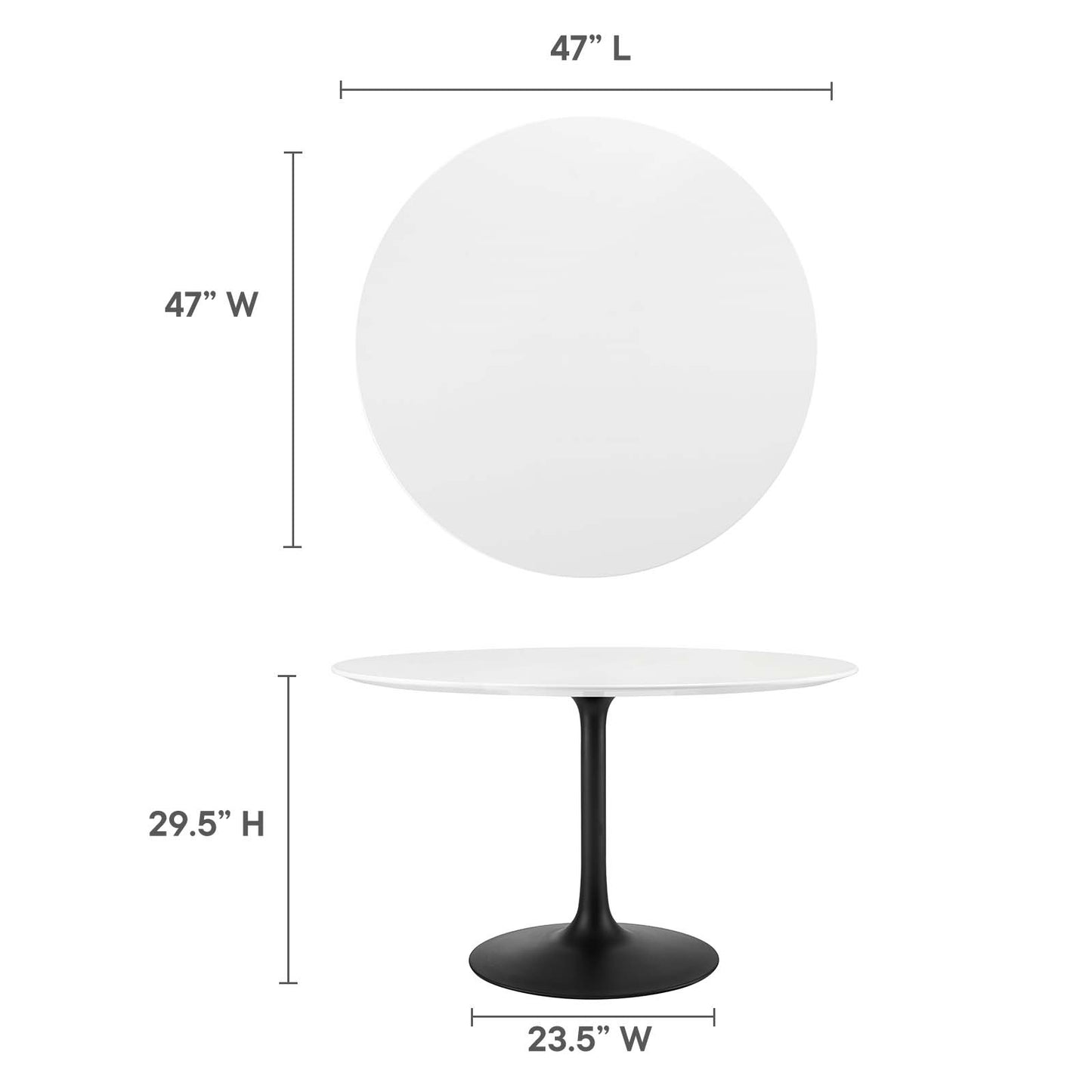 Modway Lippa 47" Round Wood Dining Table-EEI-3522 - EEI-3522 | Dining Tables | Modishstore - 9