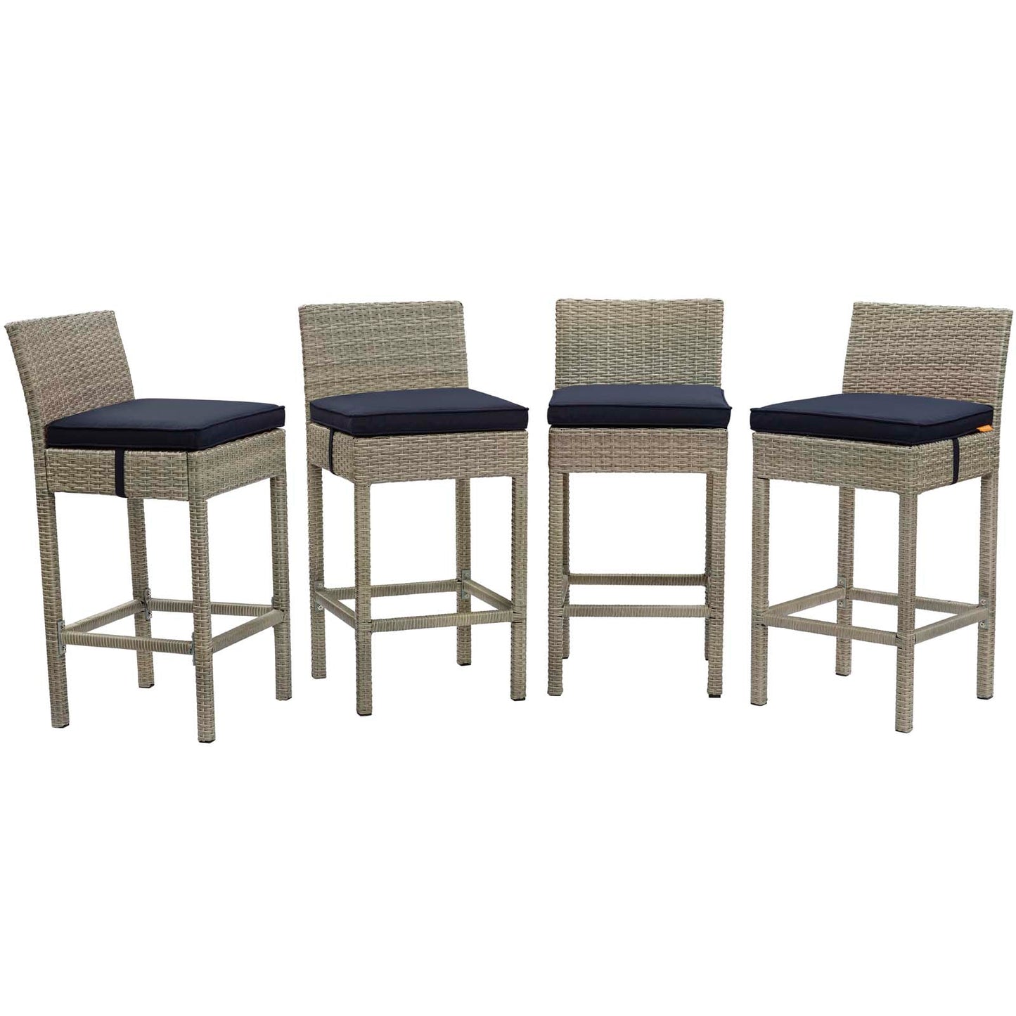 Modway Conduit Bar Stool Outdoor Patio Wicker Rattan Set of 4-EEI-3602 - EEI-3602 | Bar Stools | Modishstore - 35