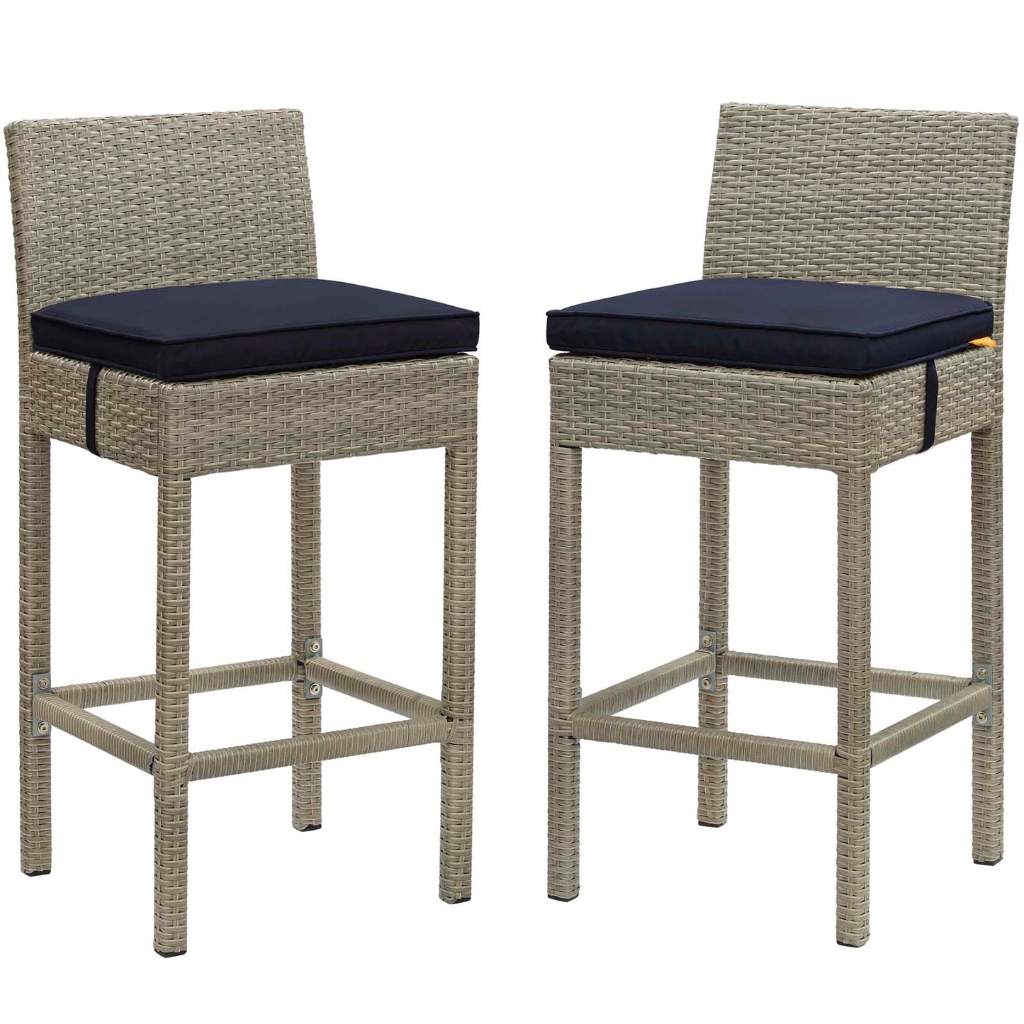 Modway Conduit Bar Stool Outdoor Patio Wicker Rattan Set of 2-EEI-3604 - EEI-3604 | Bar Stools | Modishstore - 38