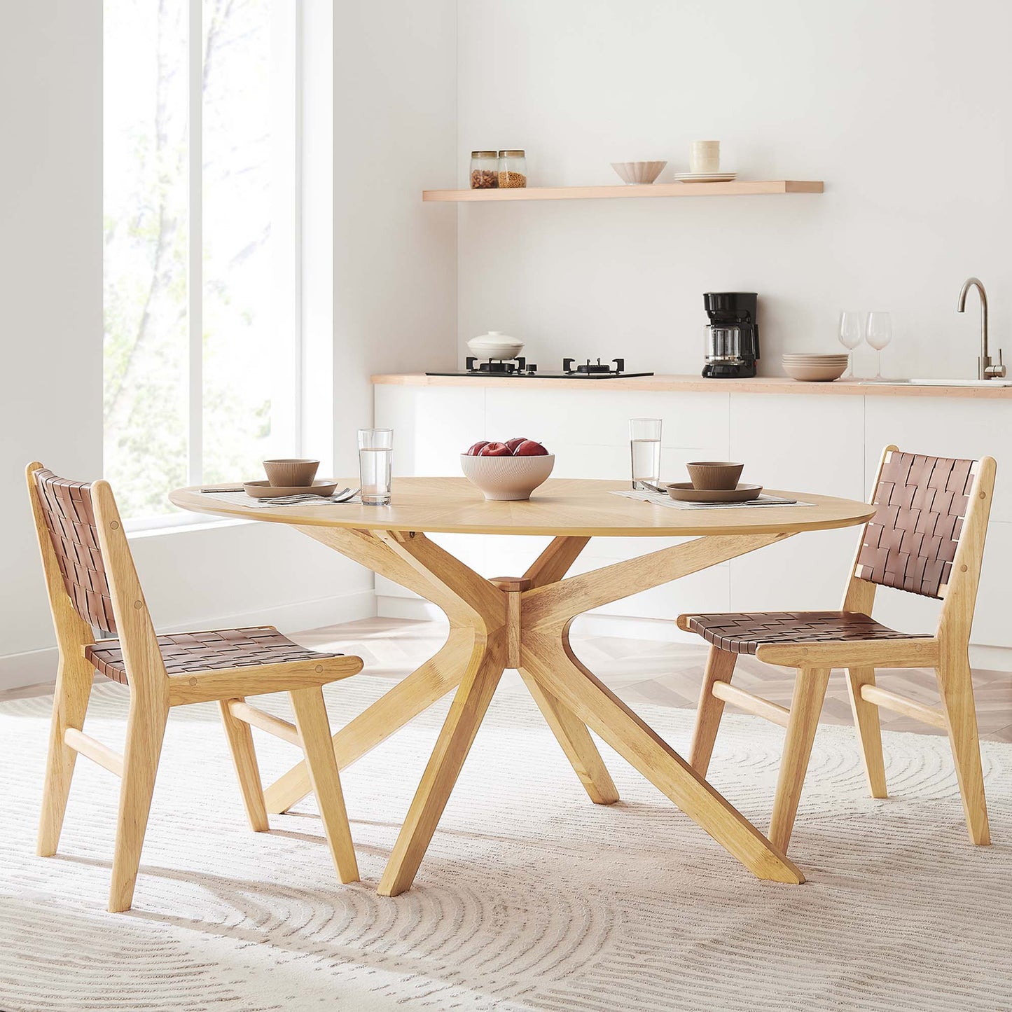 Crossroads 63" Oval Wood Dining Table by Modway | Dining Tables | Modishstore - 16