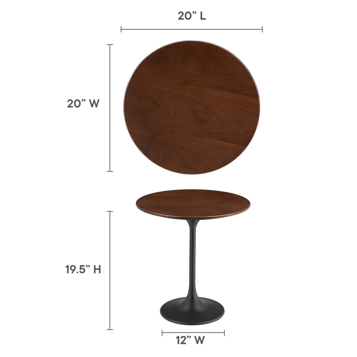 Lippa 20" Round Side Table By Modway - EEI-5689 | Side Tables | Modishstore - 25