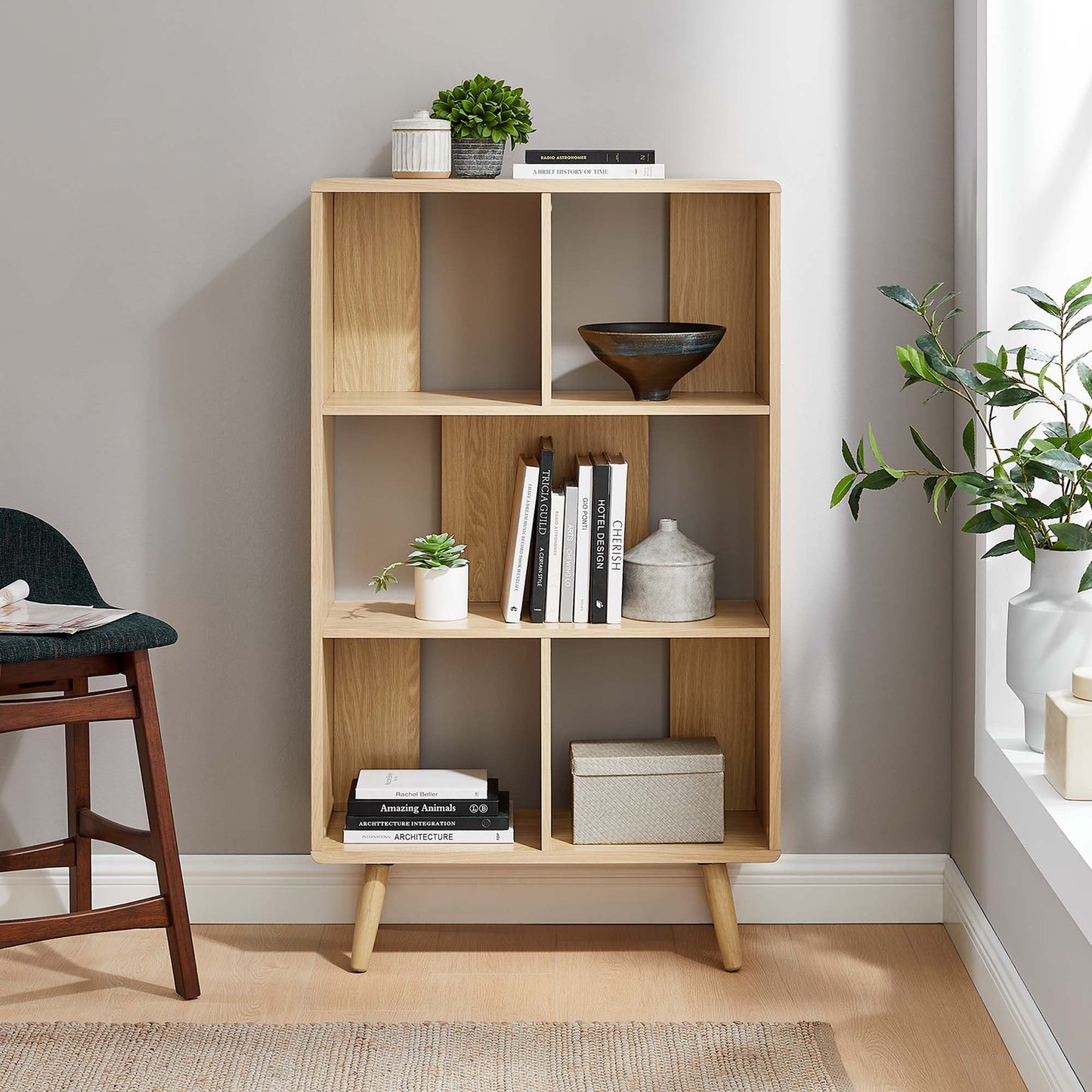 Transmit 5 Shelf Wood Grain Bookcase by Modway | Bookcases | Modishstore - 18