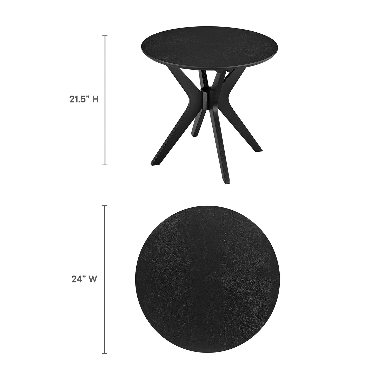 Crossroads 24Ó Round Wood Side Table by Modway | Accent Tables | Modishstore - 8