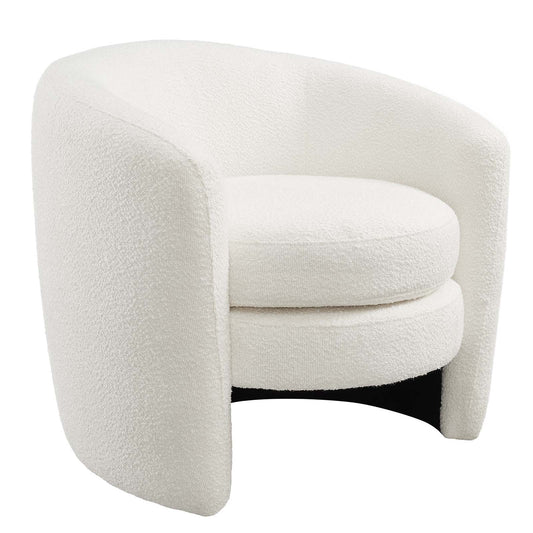 Affinity Upholstered Boucle Fabric Curved Back Armchair By Modway - EEI-6666 | Armchairs | Modishstore
