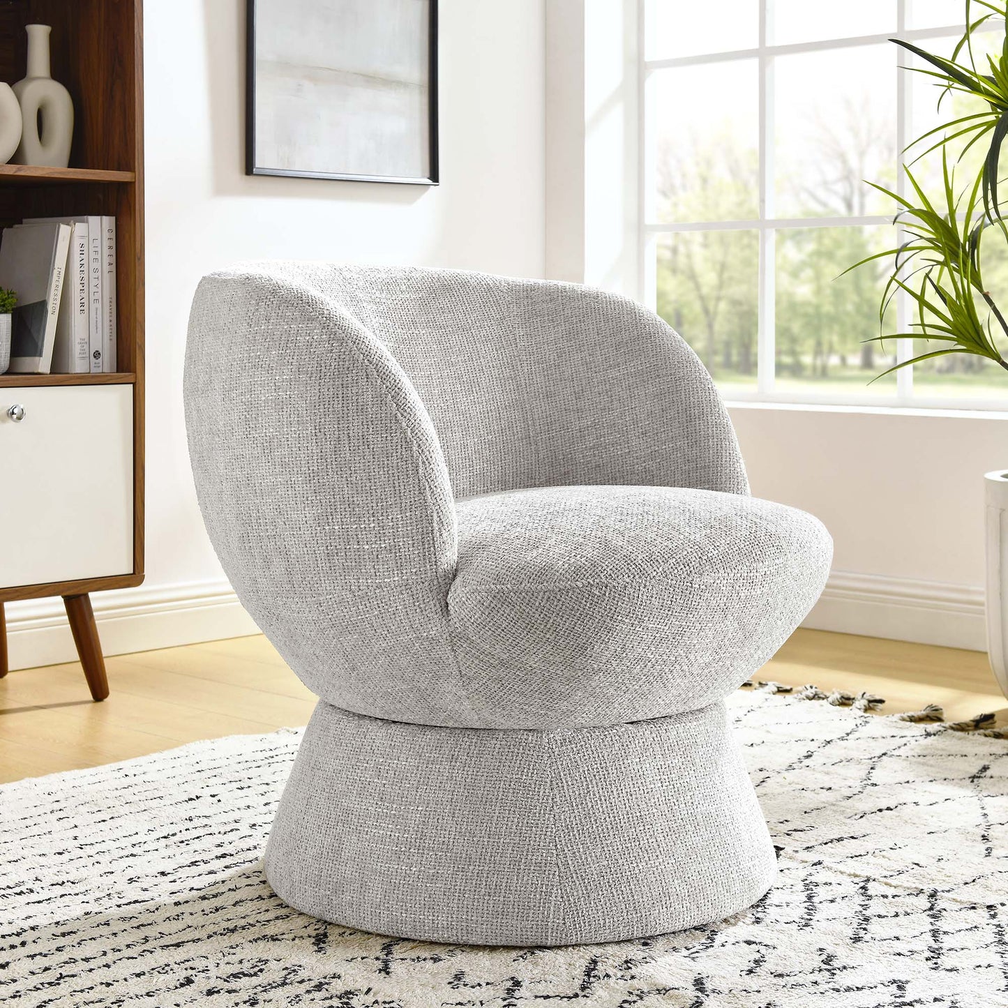 Vesta Chenille Fabric Upholstered Swivel Chair by Modway | Accent Chairs | Modishstore - 18