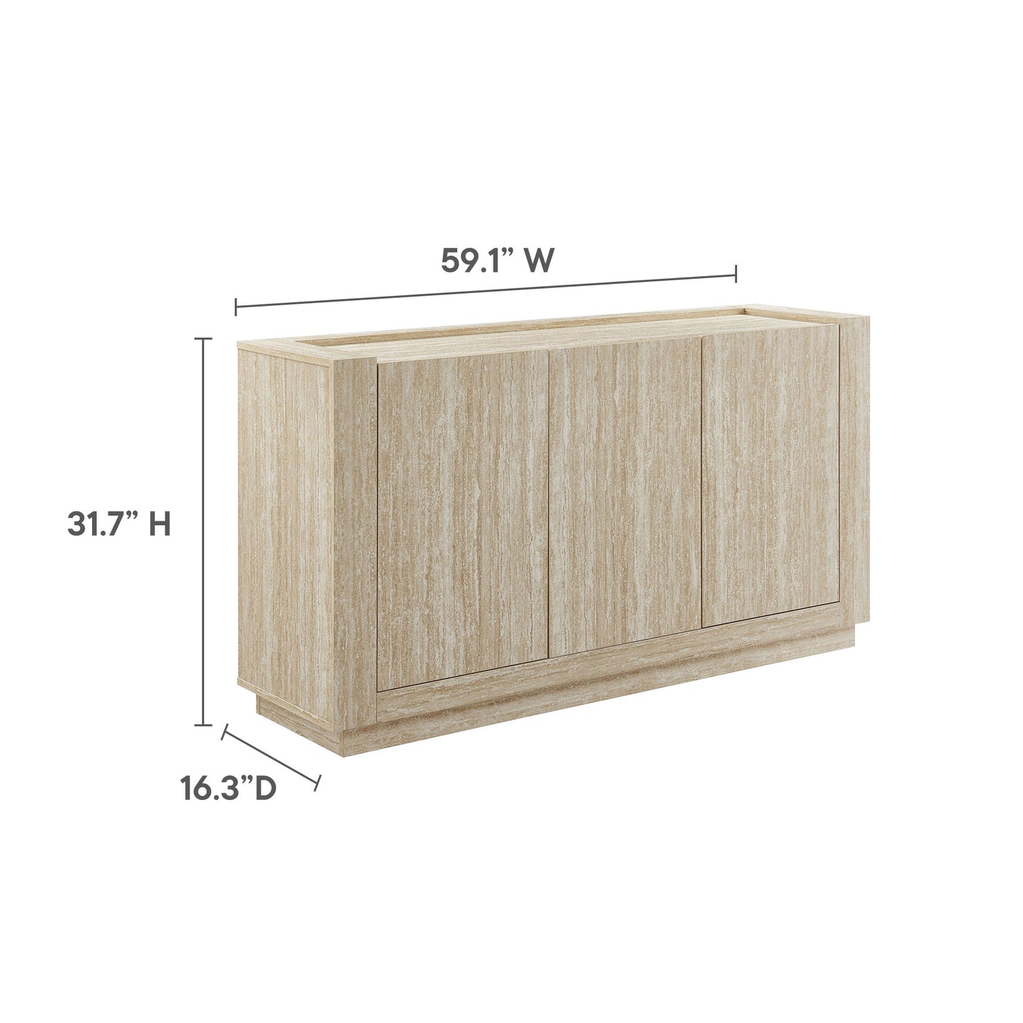 Hollis 59" Travertine Sideboard by Modway | Sideboards | Modishstore - 11