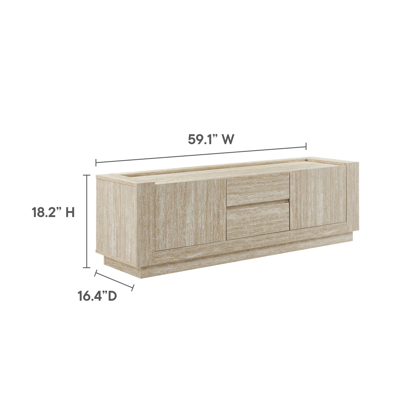 Hollis 59" Travertine TV Stand by Modway | Tv Stands | Modishstore - 10
