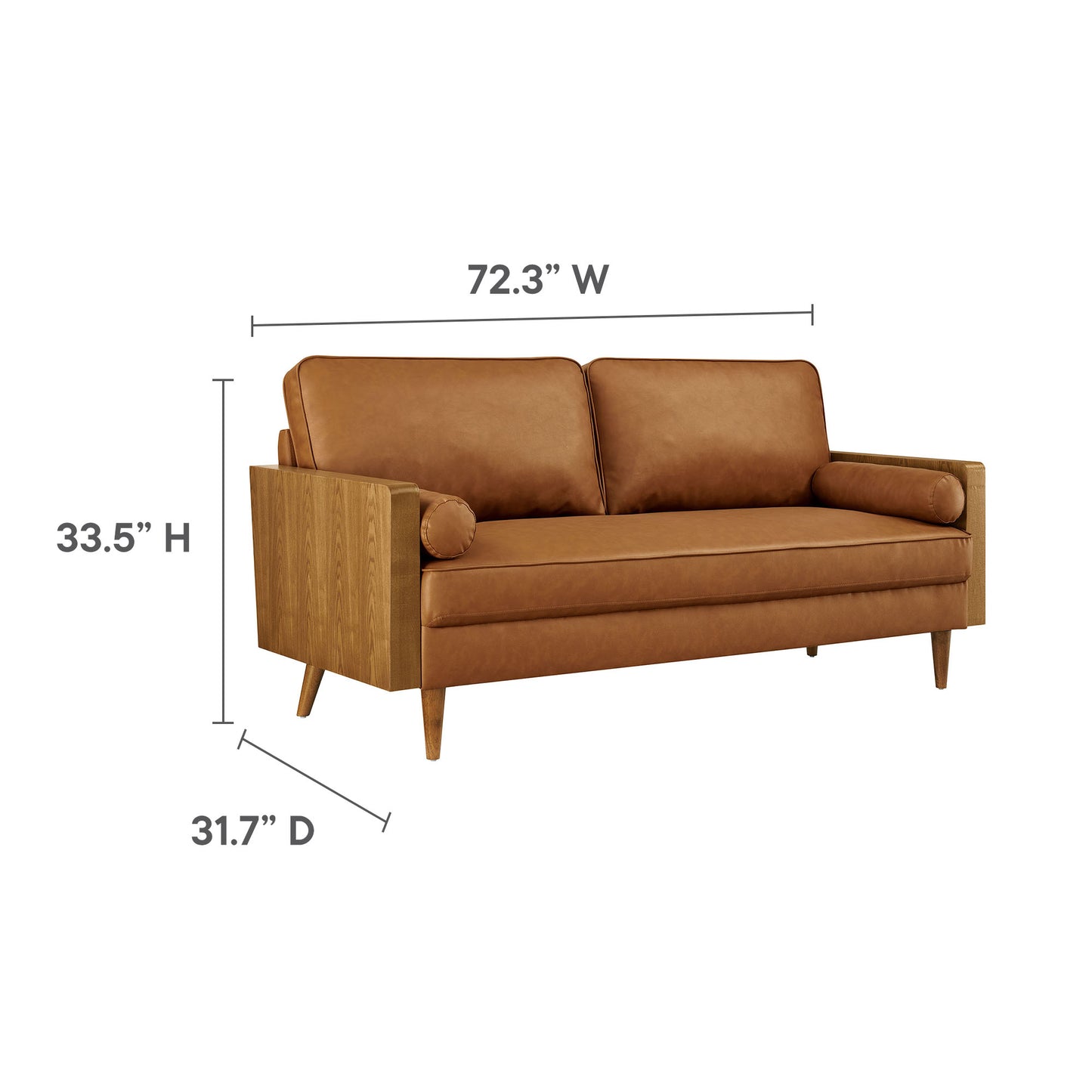 Kellan Vegan Leather Sofa by Modway | Sofas | Modishstore - 18