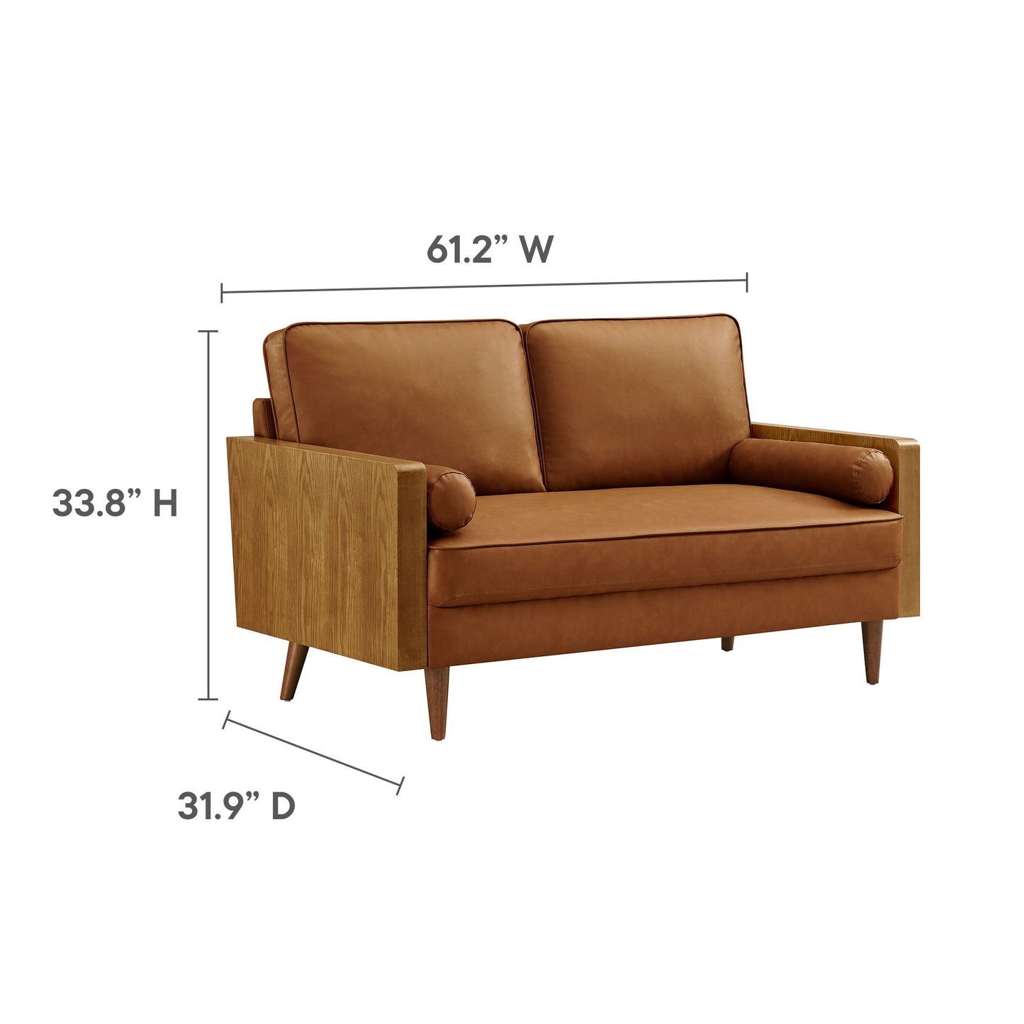 Kellan Vegan Leather Loveseat by Modway | Loveseats | Modishstore - 18
