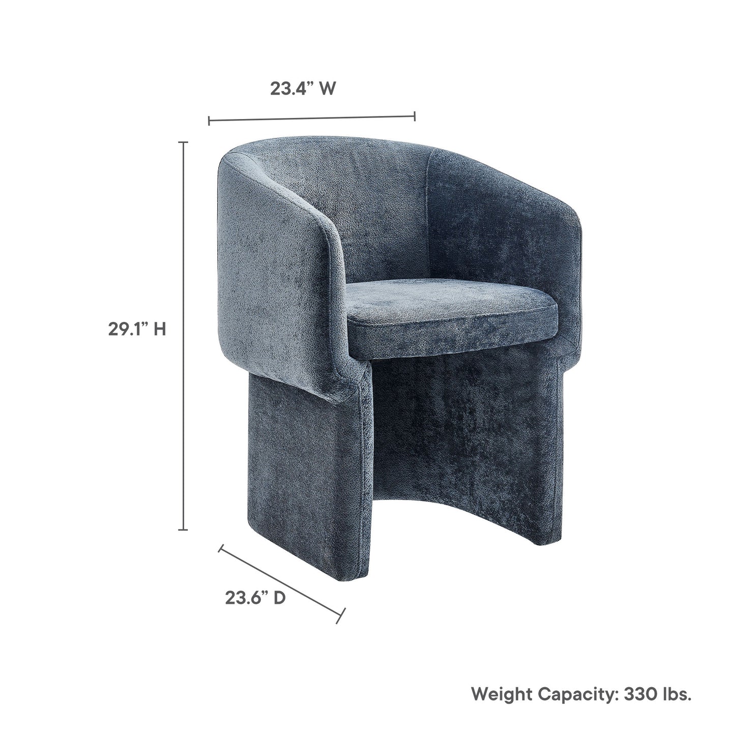 Verity Chenille Dining Armchair by Modway | Dining Chairs | Modishstore - 50