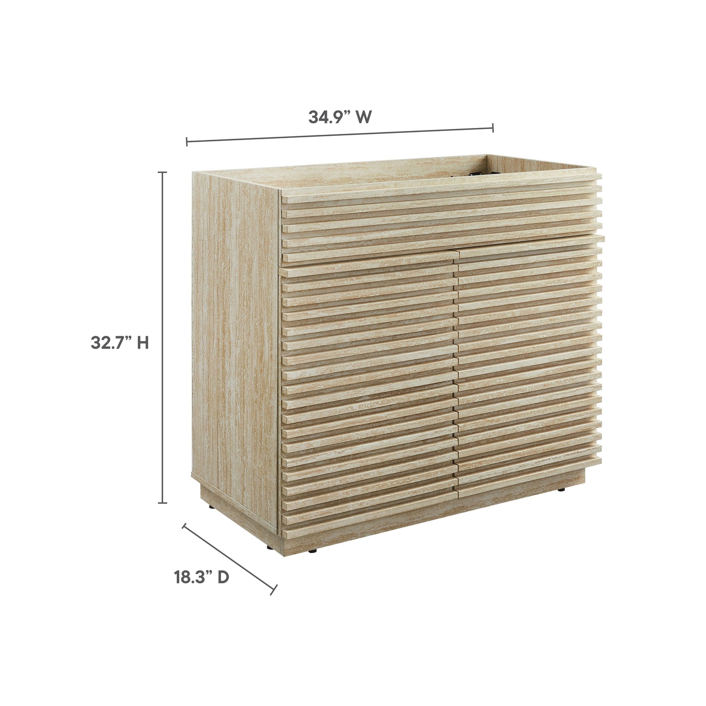 Render 36" Faux Travertine Bathroom Vanity Cabinet (Sink Not Included) by Modway | Bathroom Accessories | Modishstore - 10