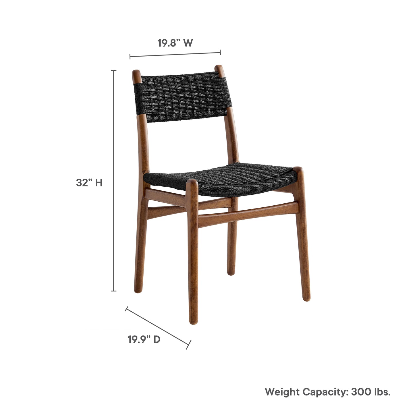 Wynn Rope and Wood Dining Side Chairs Set of 2 by Modway | Dining Chairs | Modishstore - 33