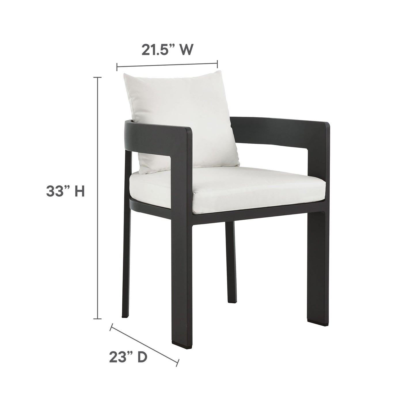 Tahoe Outdoor Patio Aluminum Dining Chair by Modway | Dining Chairs | Modishstore - 27