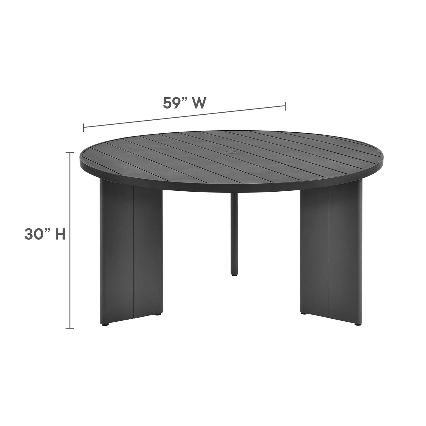 Tahoe Round Outdoor Patio Aluminum Dining Table by Modway | Dining Tables | Modishstore - 8
