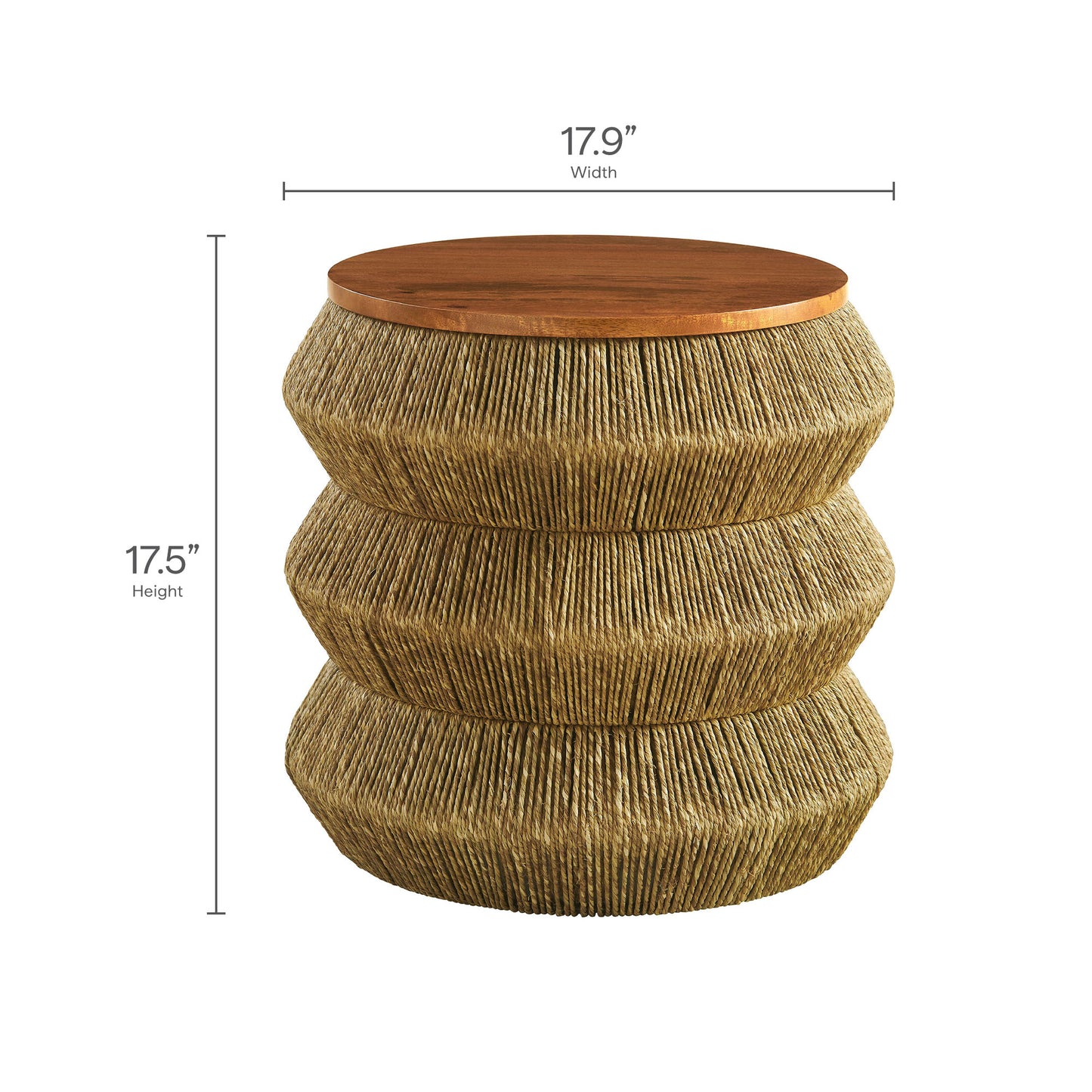 Maris Seagrass and Wood End Table by Modway | END Tables | Modishstore - 8