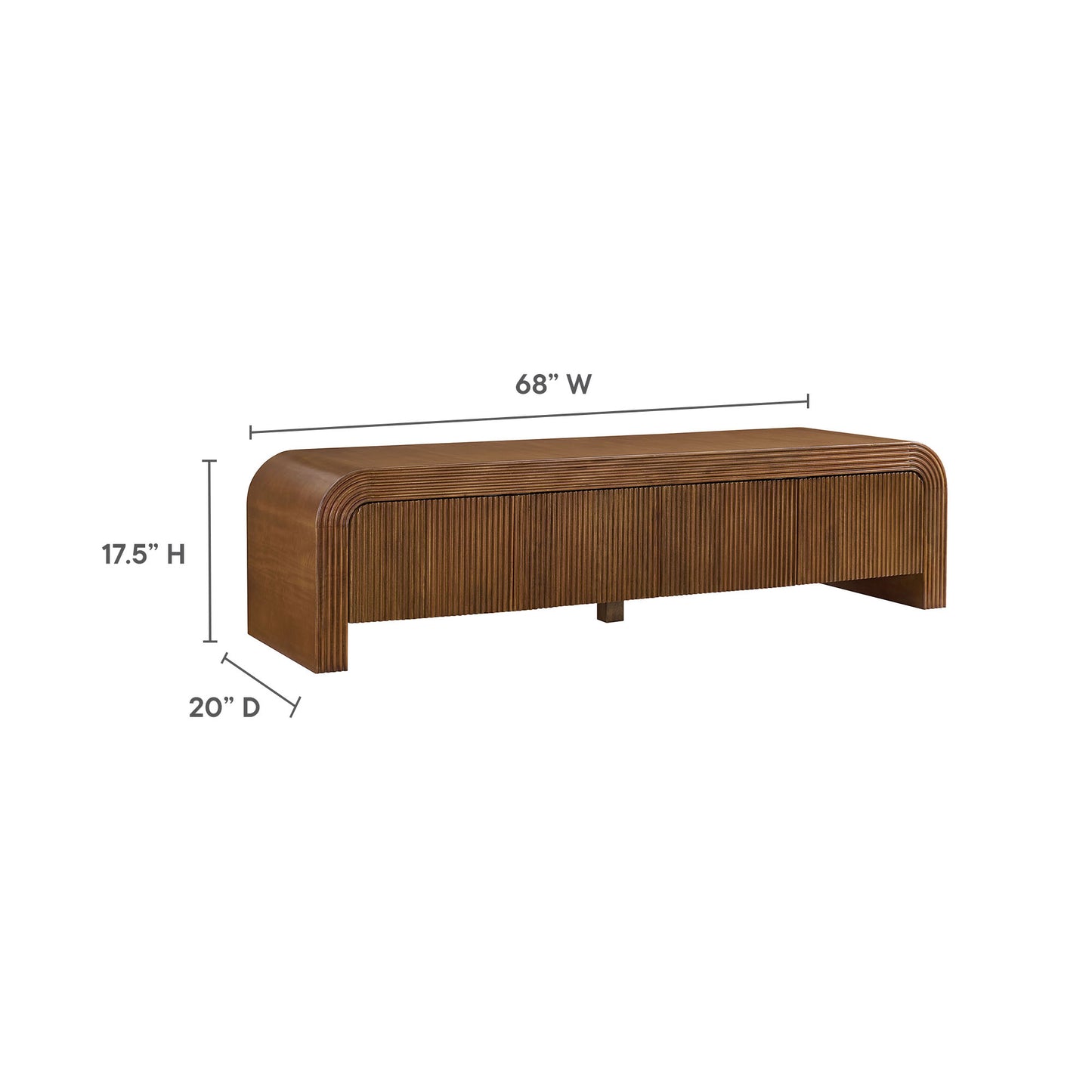 Waterflute 68" Fluted TV Stand by Modway | TV Stands | Modishstore - 18
