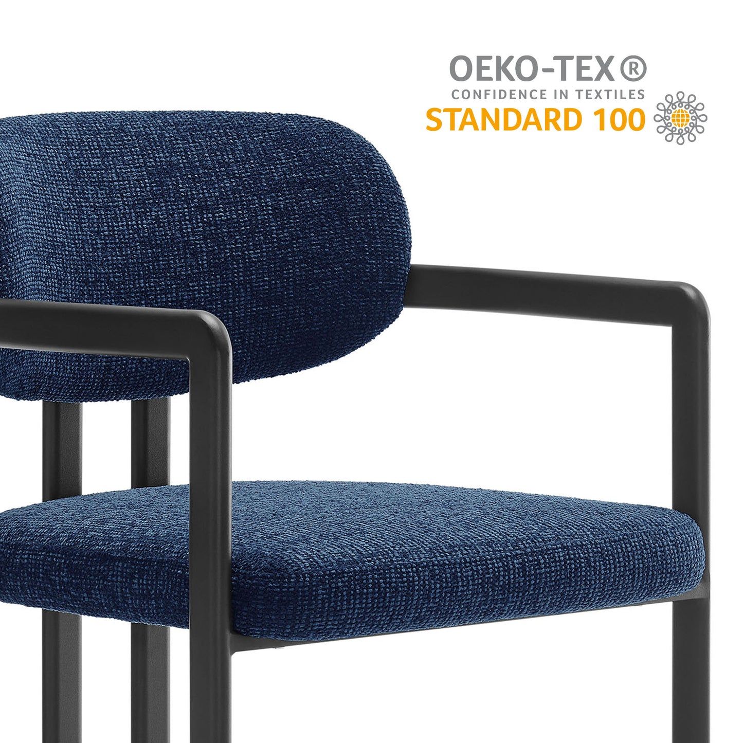 Elio Barrel Fabric and Metal Dining Chair by Modway | Dining Chairs | Modishstore - 30