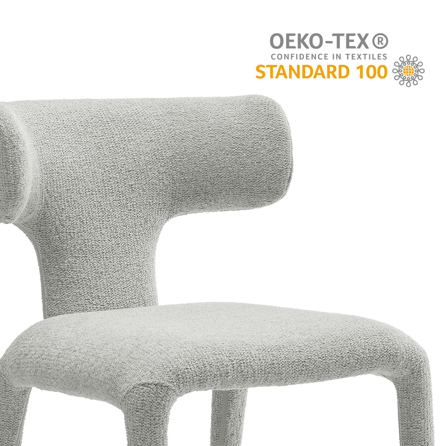 Stellan Curved Back Boucle Upholstered Dining Chair Set of 2 by Modway | Dining Chairs | Modishstore - 22