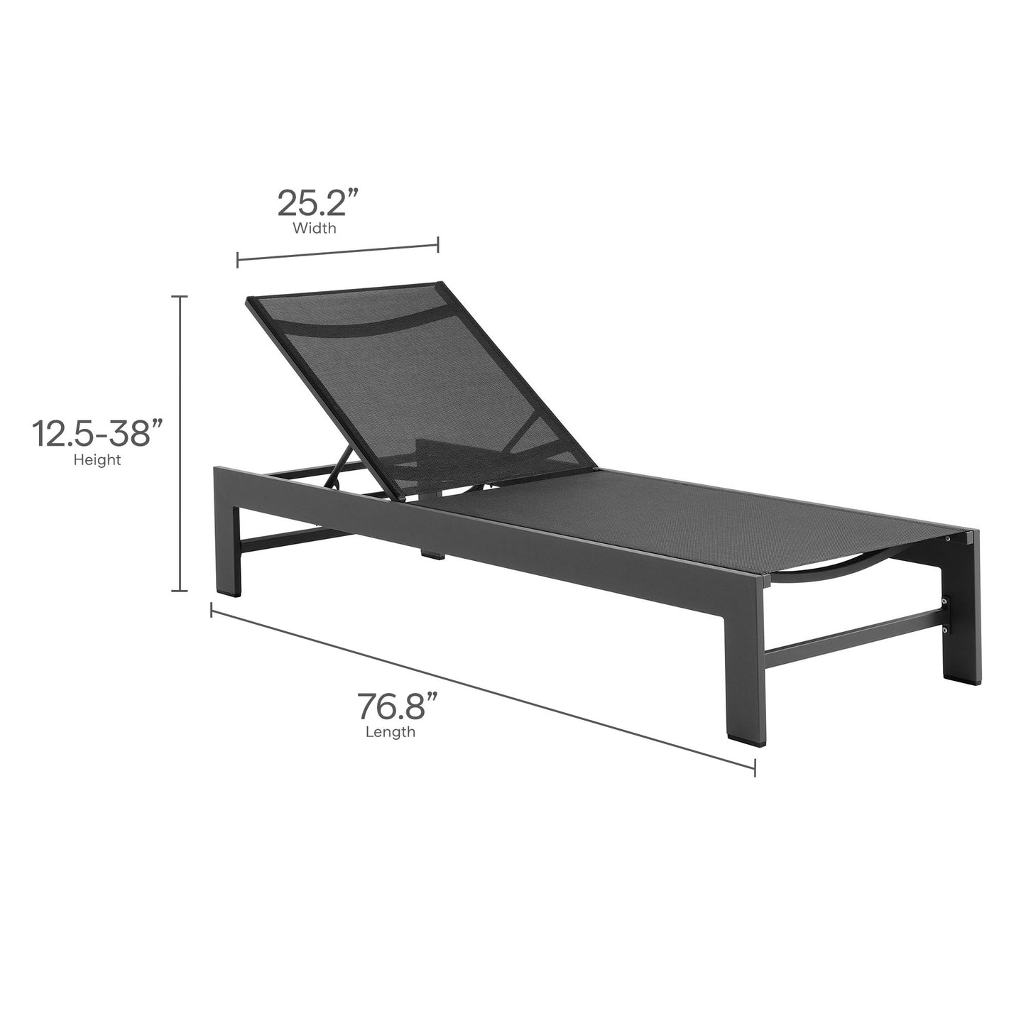 Tahoe Outdoor Patio Mesh and Aluminum Chaise Lounge by Modway | Sofas | Modishstore - 10