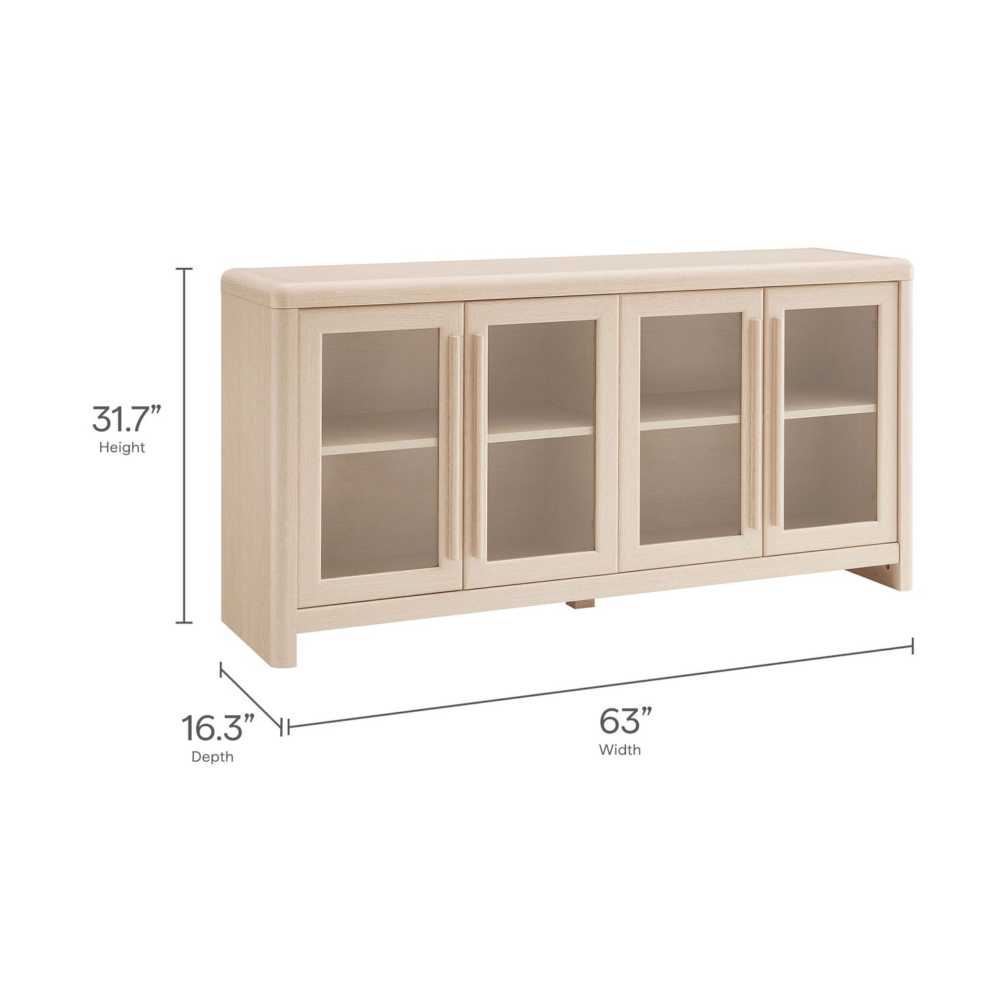 Evren 4-Door Sideboard Storage Display Cabinet by Modway | Sideboards | Modishstore - 9
