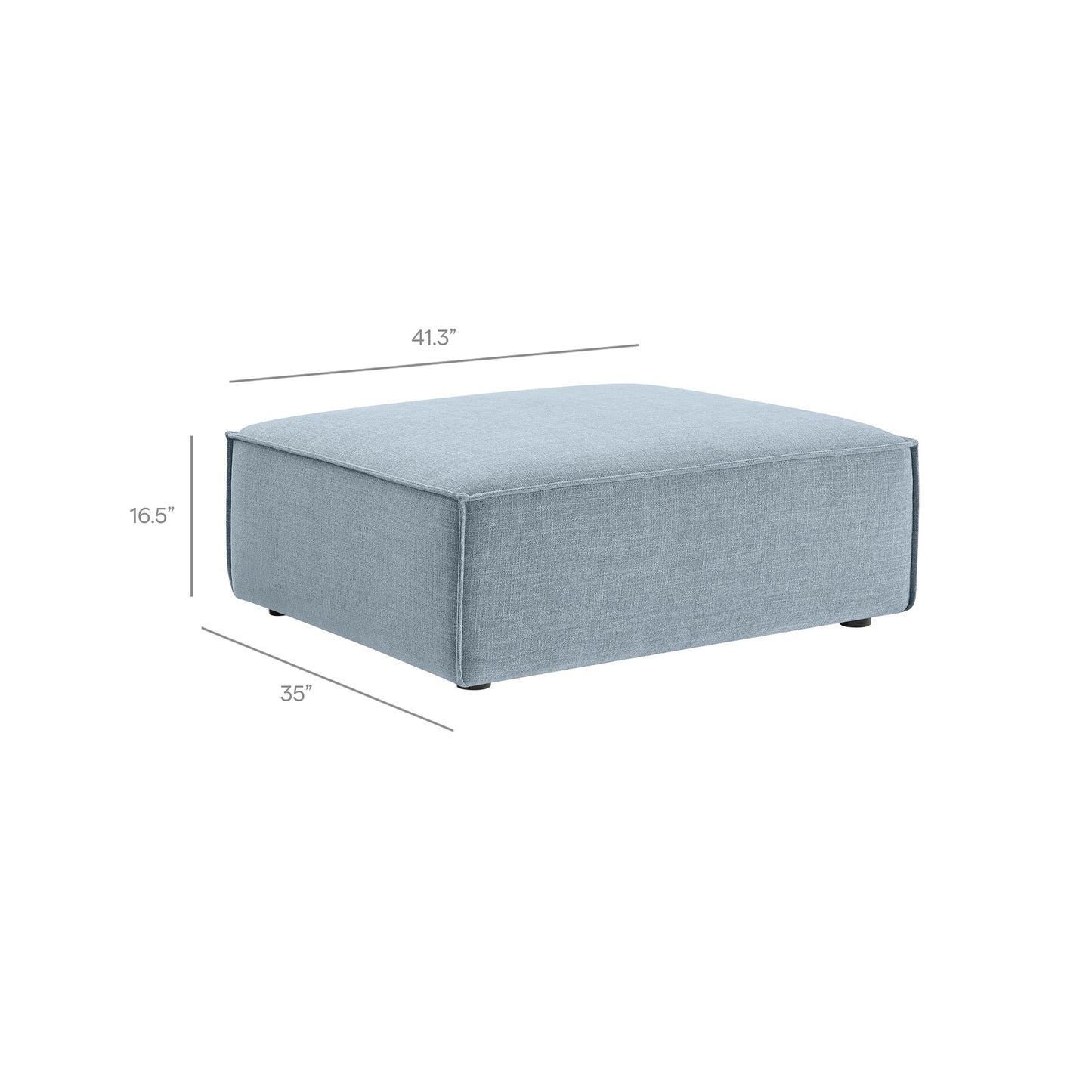 Restore 4-Piece Performance Fabric Upholstered Modular Sofa Set with Ottoman by Modway
