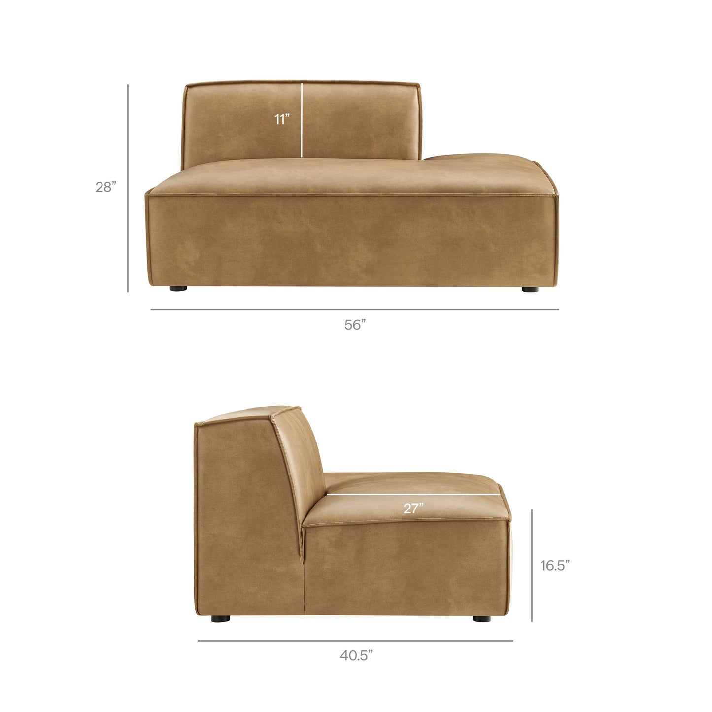 Restore 2-Piece Vegan Leather Modular Loveseat by Modway